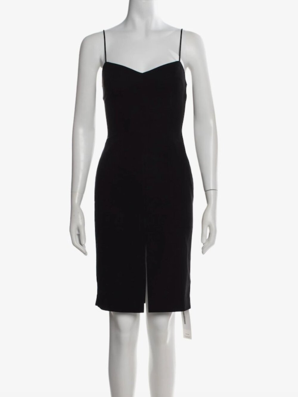 L'AGENCE Black Crepe V-Neck Slip Sheath Dress with Pockets Size 6 Minimalist - Picture 2 of 16